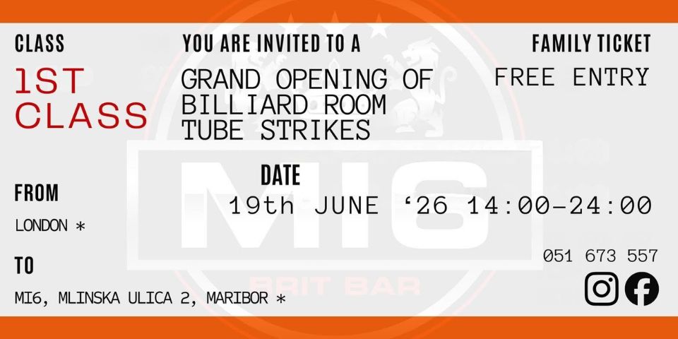 Pool / Billiard Room Opening MI6